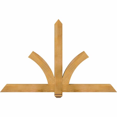 Ekena Millwork Redmond Rough Sawn Timber Gable Bracket, Western Red Cedar, 60"W x 38"H x 4"D x 4"F, 15/12 Pitch GBW060X38X0404RED00RWR